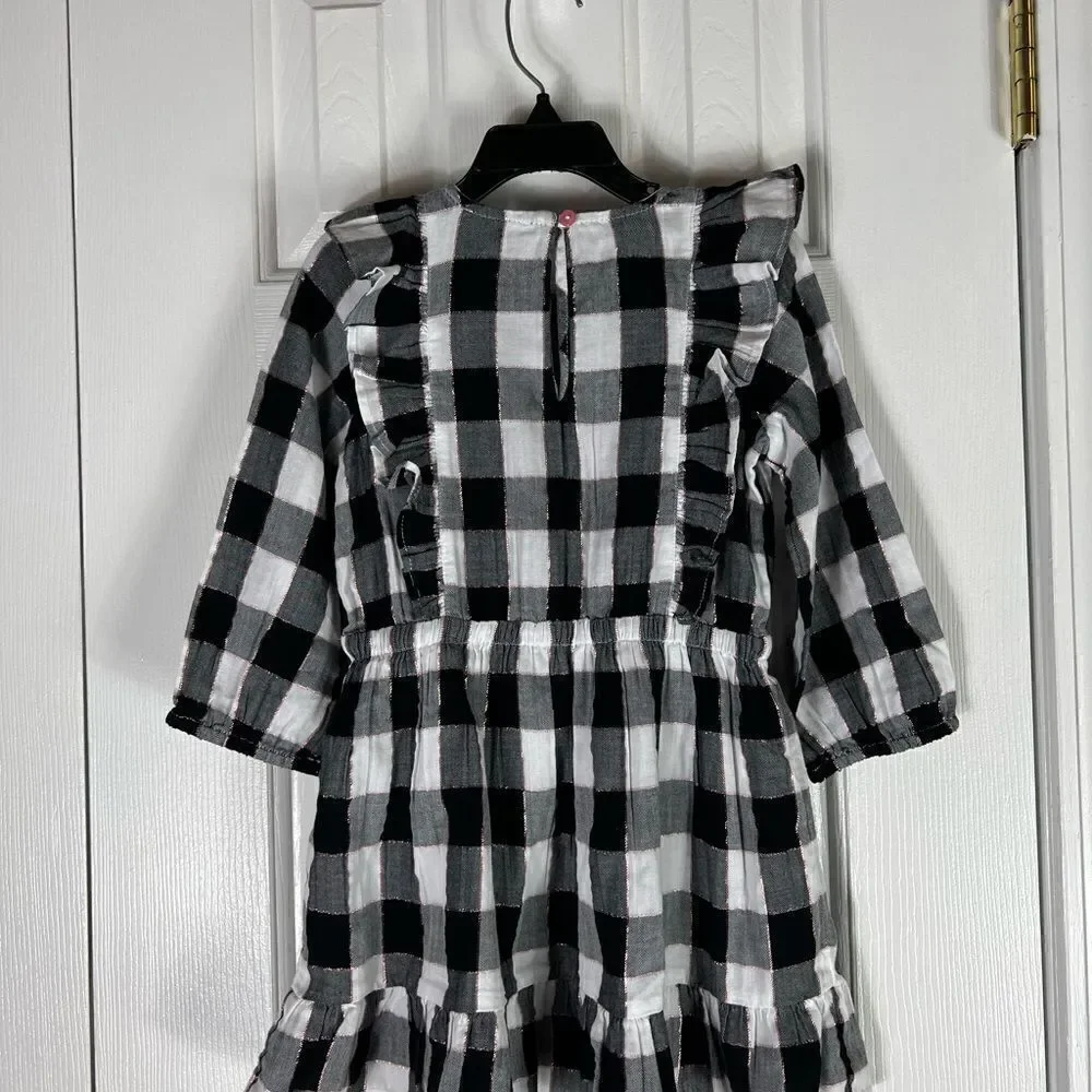 Crewcuts Girls Black White Dress Size 4